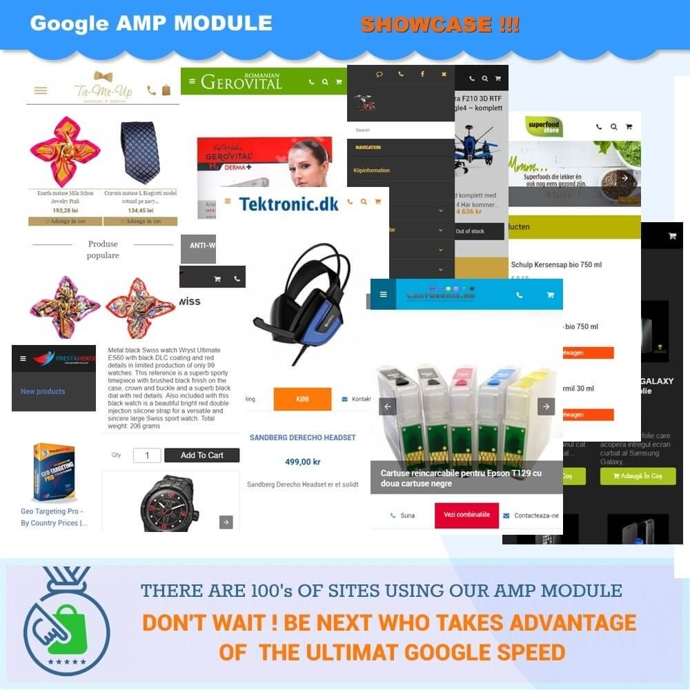Google AMP Module - SHOWCASE