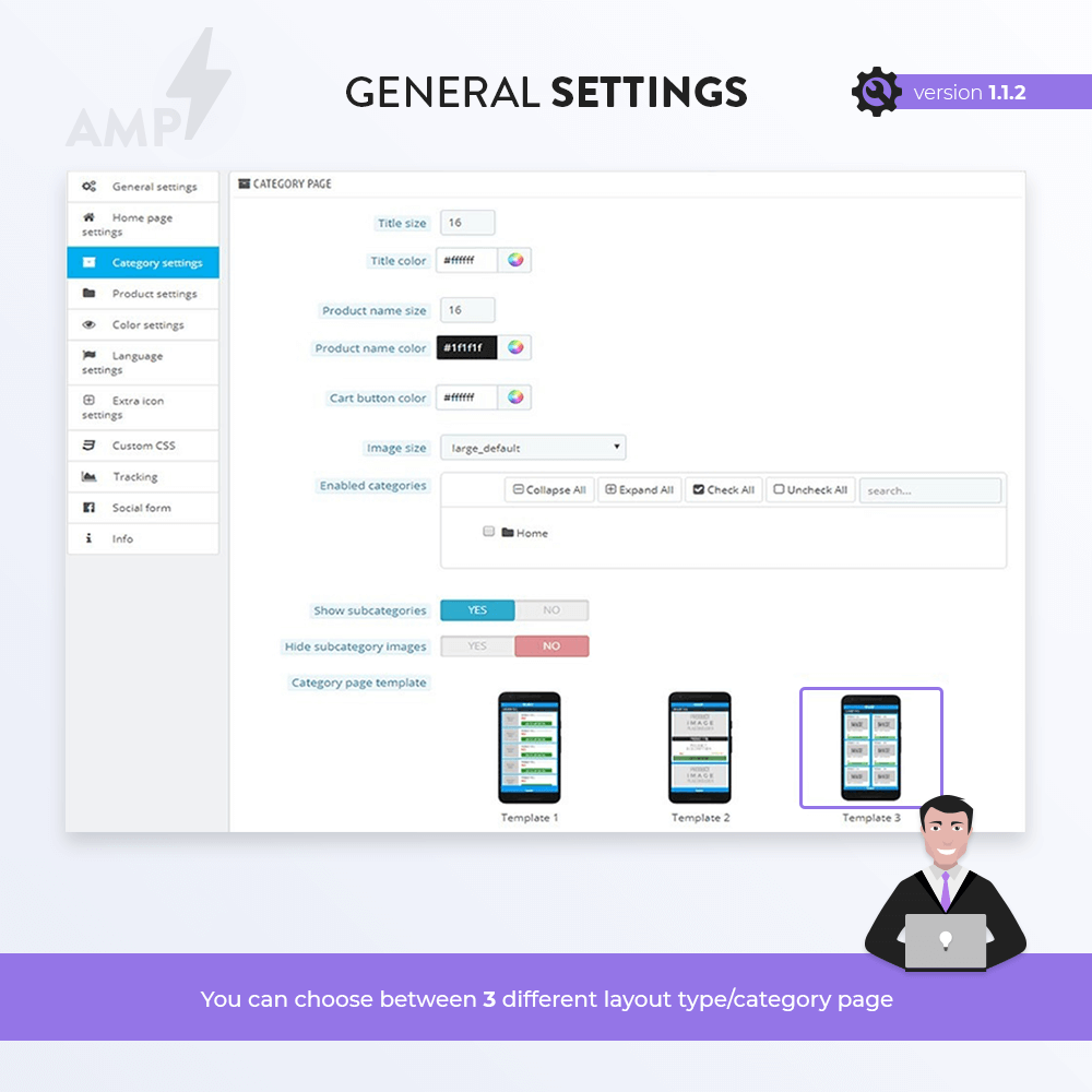 General settings AMP