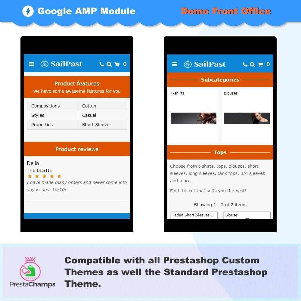 Compatible with all PrestaShop Custom Themes as well the Standard PrestaShop Theme