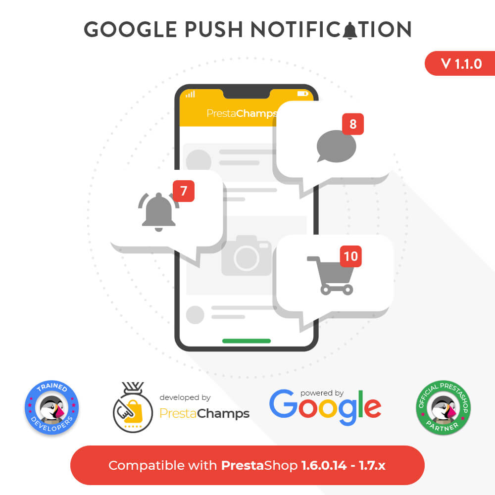 Google-Push-Notification - Compatible with PrestaShop 1.6.0.14 - 1.7.x.