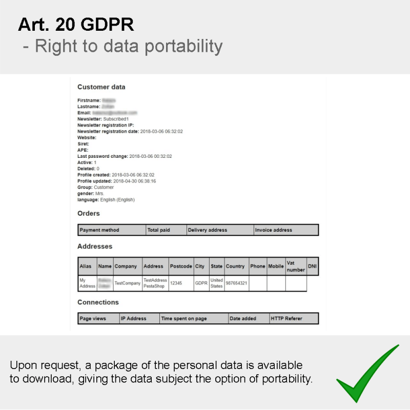 Rigth to data portability