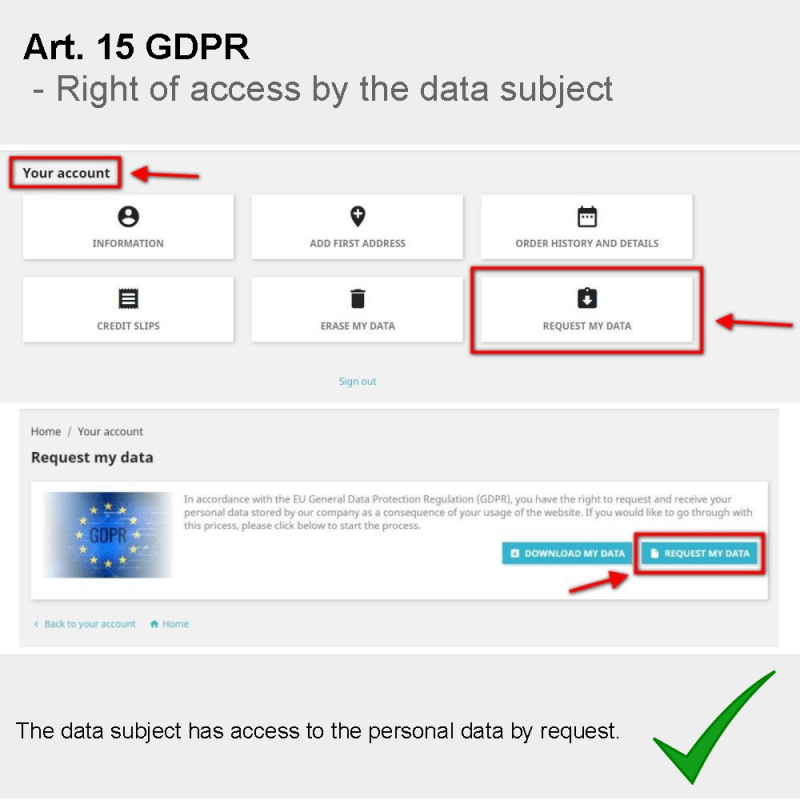 Rigth of access by the data subject