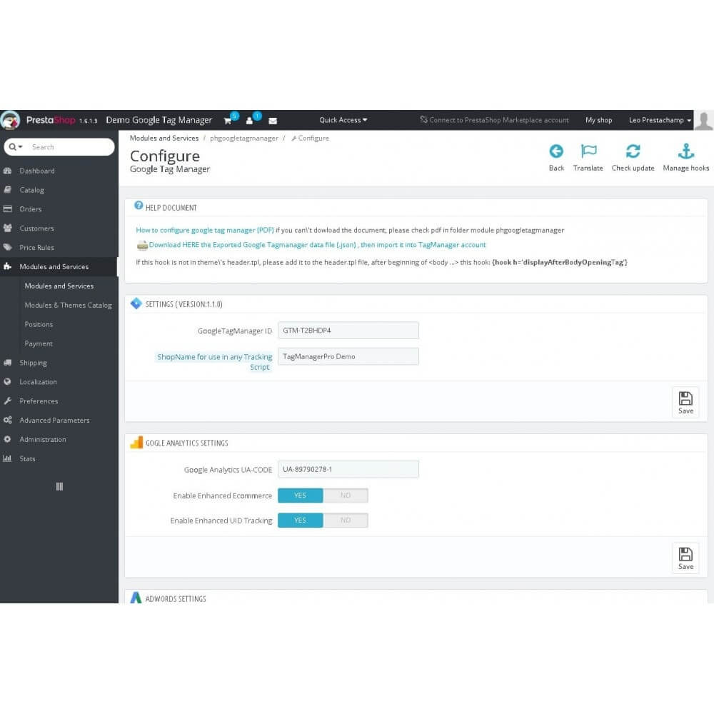 Google Tag Manager Configure