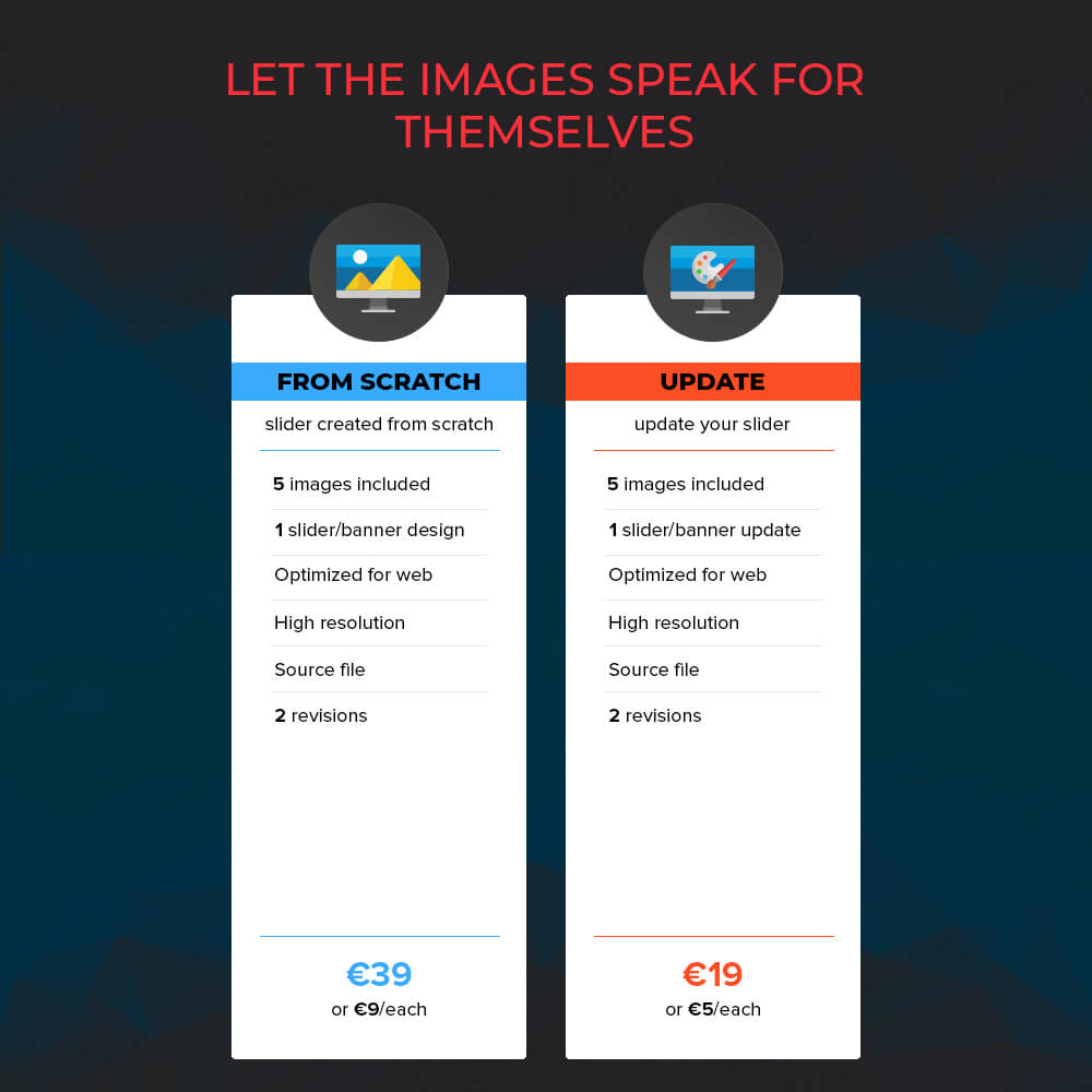 Package Slider banner design