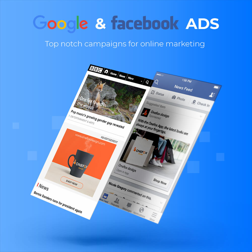 Google facebook ads design