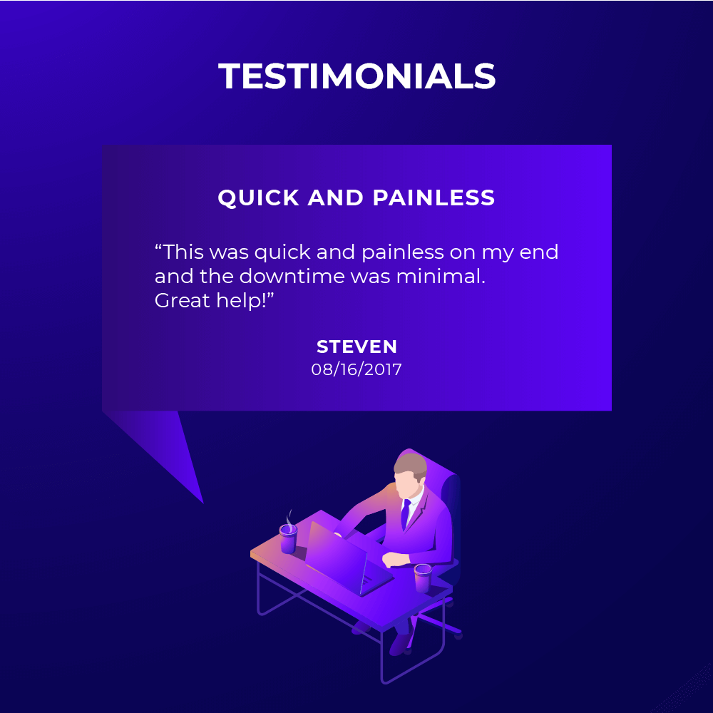 PrestaShop server move - Testimonials