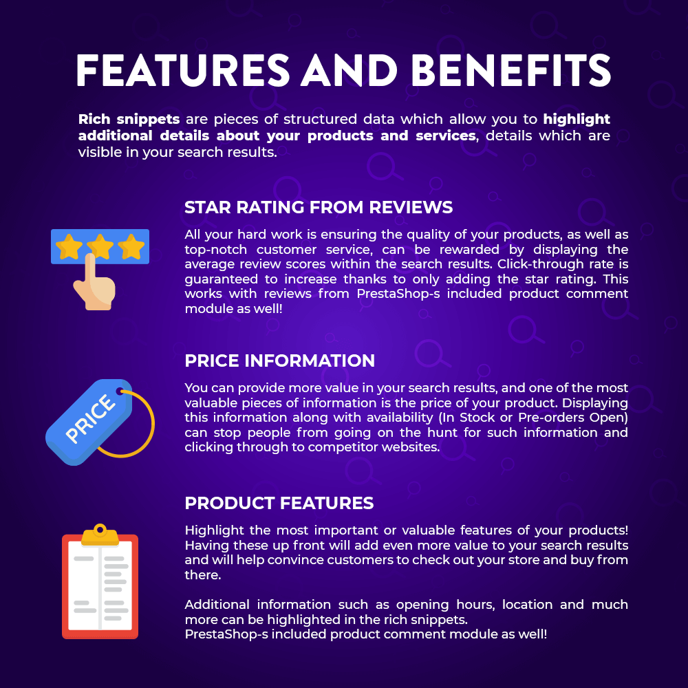 Features and benefits